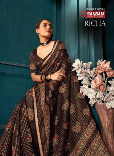 Richa by Sangam Prints cotton printed Saree Wholesaler in Surat